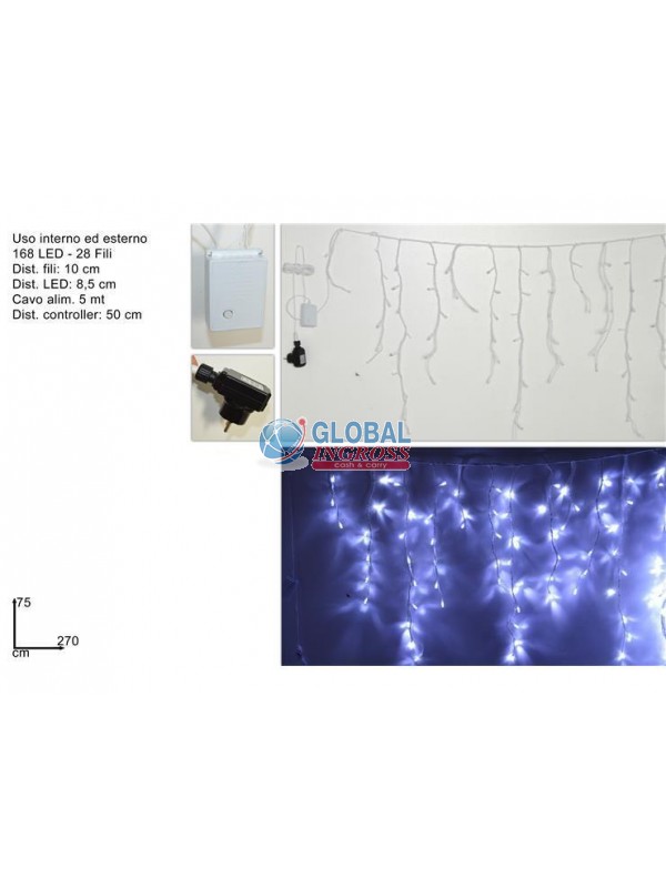 TENDA 168 LED BIANCO FREDDO X ESTERNO