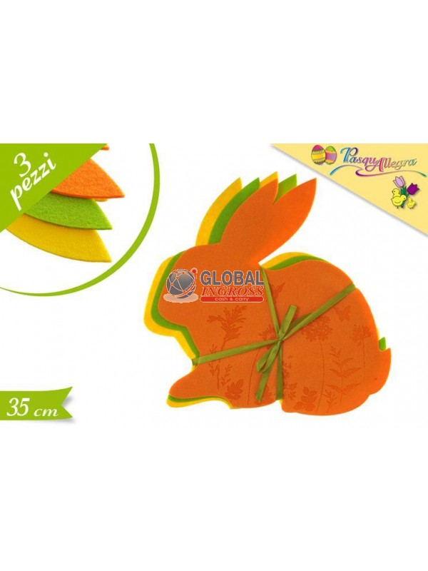 CONIGLIO FELTRO 3pz 35cm