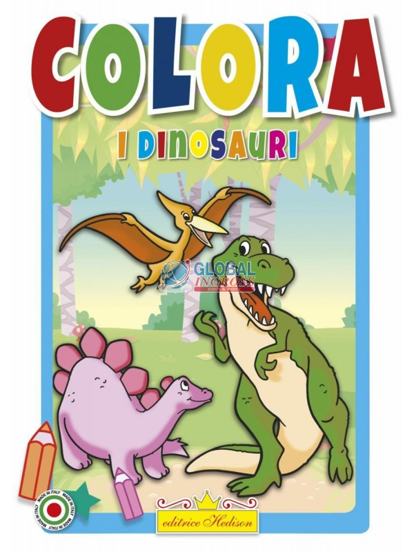 LIBRO COLORA DINOSAURI