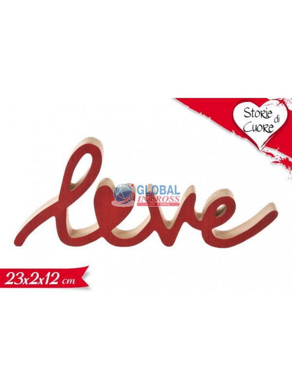 SCRITTA LOVE LEGNO