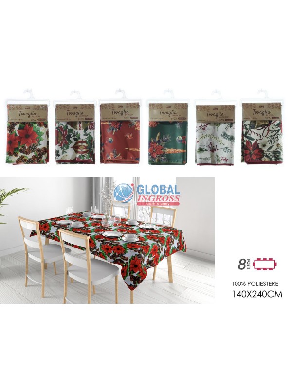 TOVAGLIA NATALE ANTIMACCHIA 140x240
