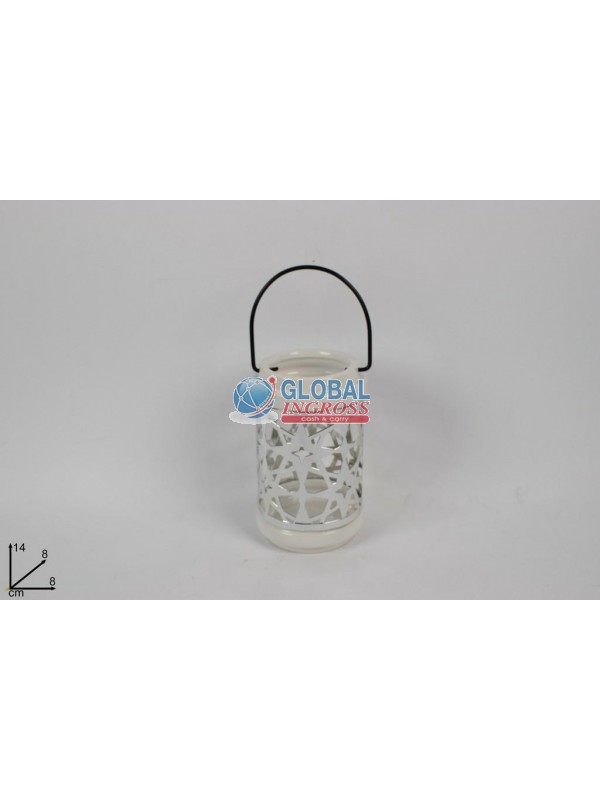 LANTERNA C/STELLE SILVER 14cm
