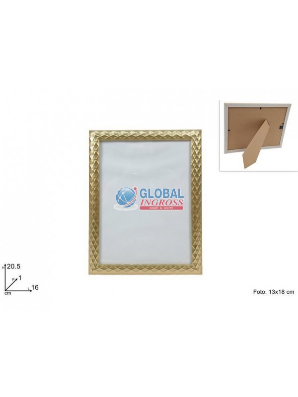 CORNICE FANTASIA ROMBI ORO 13x18
