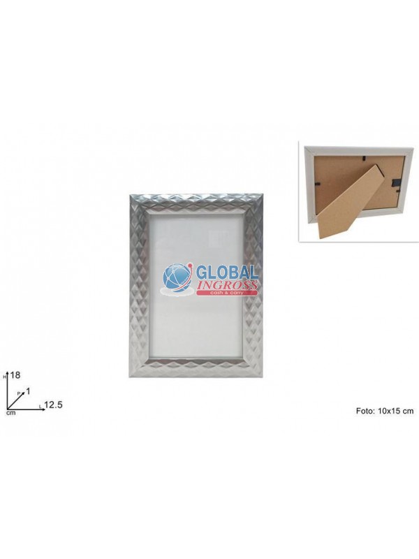 CORNICE FANTASIA ROMBI SILVER 10x15