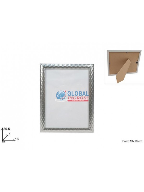 CORNICE FANTASIA ROMBI SILVER 13x18