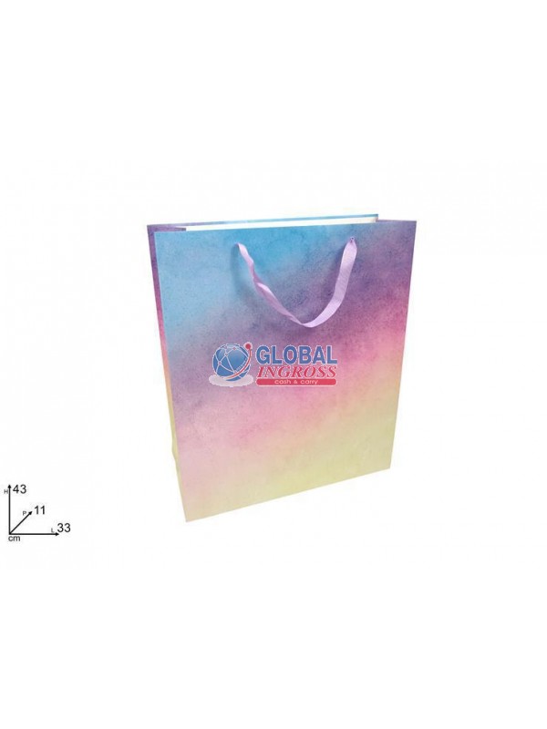 SHOPPER ARCOBALENO GLITTER 33x42
