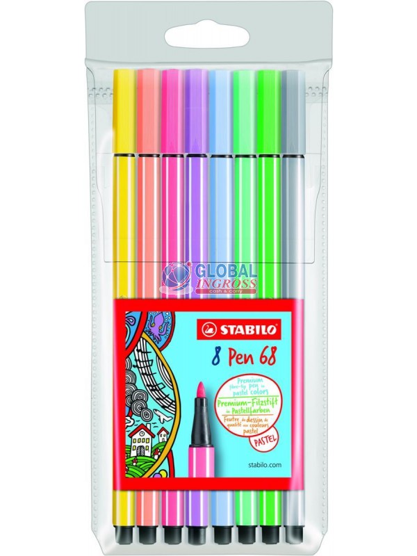 STABILO PEN68 8 colori PASTEL