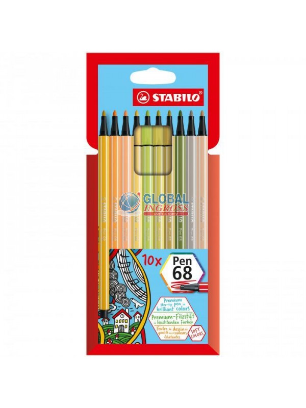 STABILO PEN68 10 colori