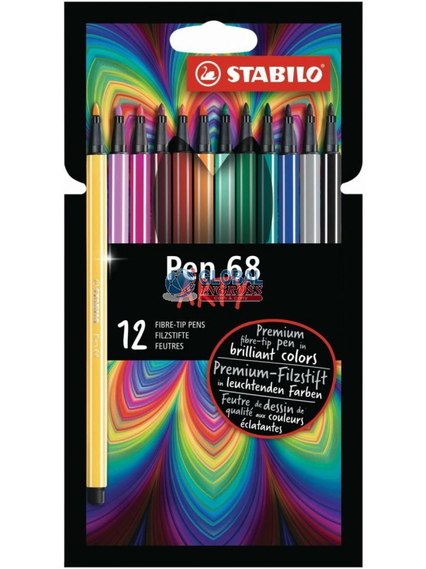 STABILO PEN68 12 coloriARTY