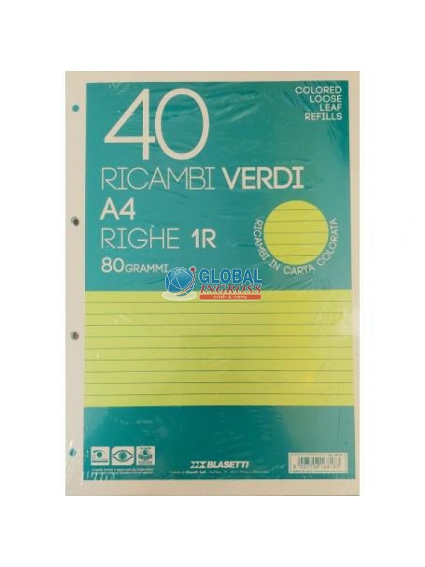 RICAMBI A4 COL.VERDE 1 RIGO