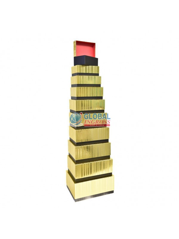 SCATOLA GOLD/BLACK 34x25 H.15