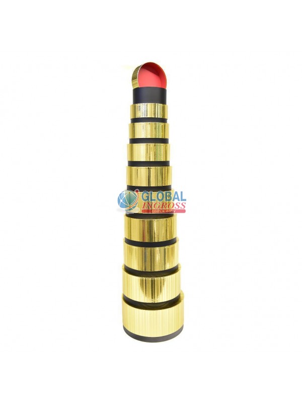 SCATOLA GOLD/BLACK TONDA D.32 H.16