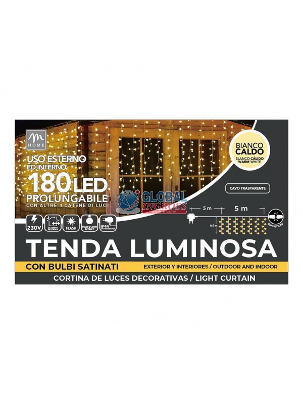TENDA BULBI 180 FLASHLED BIANCO CALDO X ESTERNO