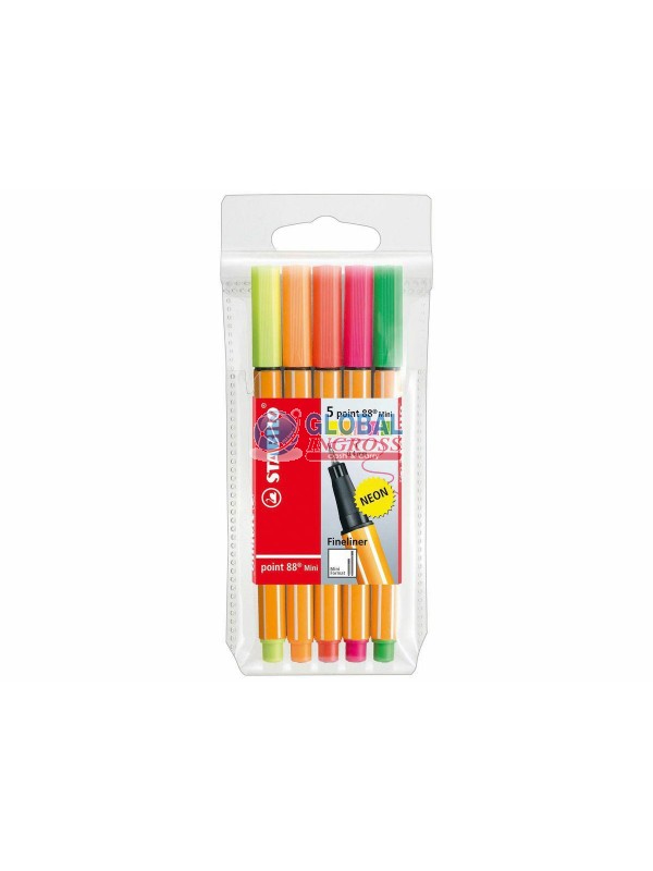 STABILO POINT88 MINI 5 colori NEON