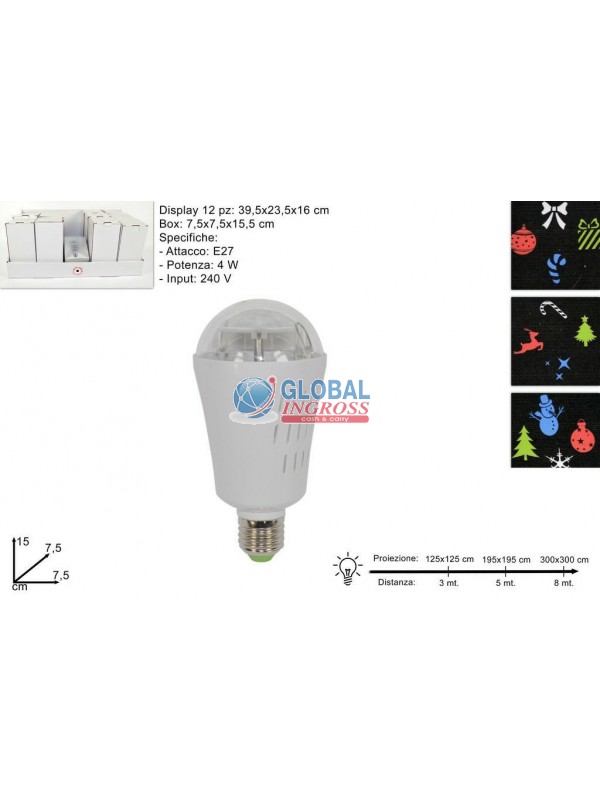 LAMPADINA PROIETTORE NATALE