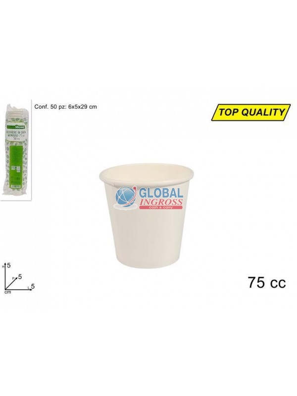 BICCHIERINI CAFFE' CARTA BIANCHI 50pz