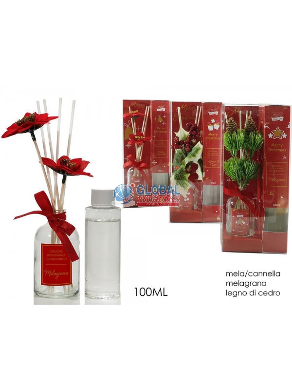 DIFFUSORE NATALE 100ml C/DECORAZIONE