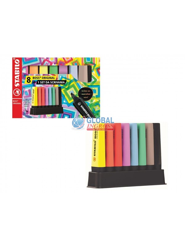STABILO BOSS DESKSET 8 COLORI
