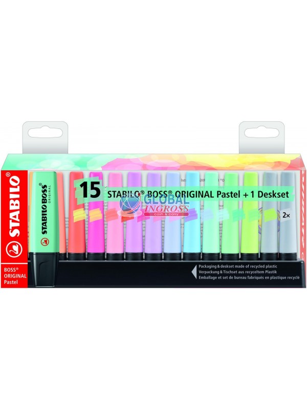 STABILO BOSS DESKSET 15COLORI PASTEL