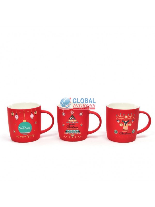 TAZZA MUG PORCELLANA FLOCCATA 390ml ASS.