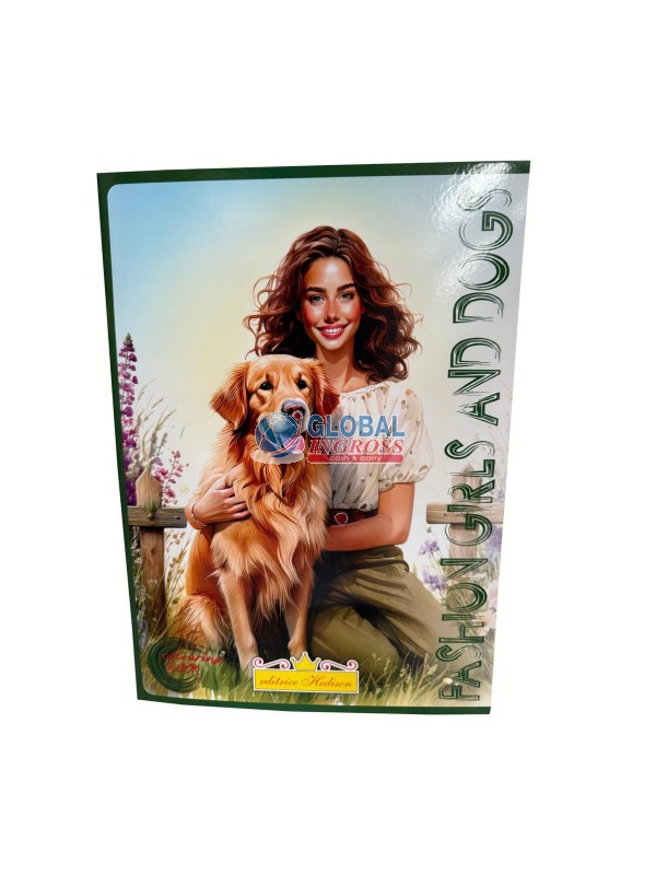 LIBRO COLORA FASHION GIRLS AND DOGS SERIE SPECIALE