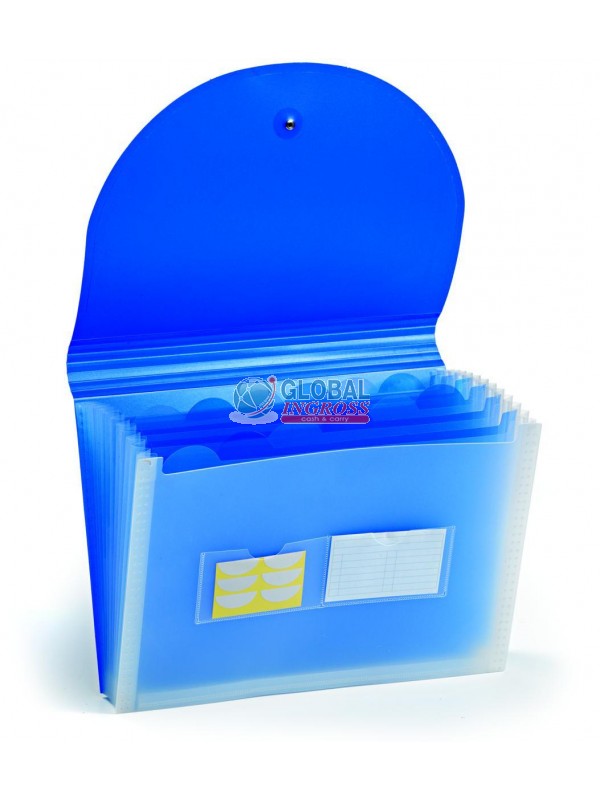 P/DOCUMENTI A4 BLU 13 SCOMPARTI