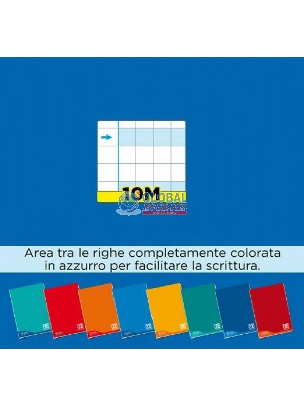 MAXI DIDATTICO ONE COLOR 10mm+ (doppia spaziatura) - linea blu