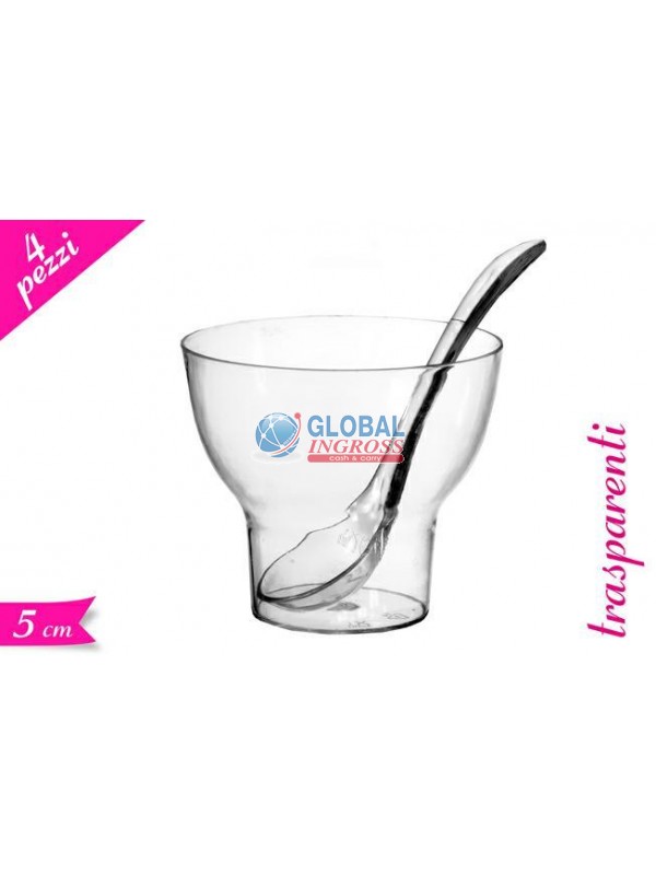 BICCHIERINI C/CUCCH. 4pz FINGER FOOD