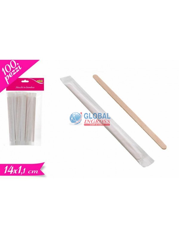 PALETTA LEGNO IMBUSTATA14cm 100pz