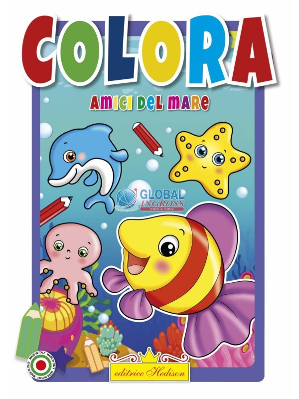 LIBRO COLORA AMICI DEL MARE.