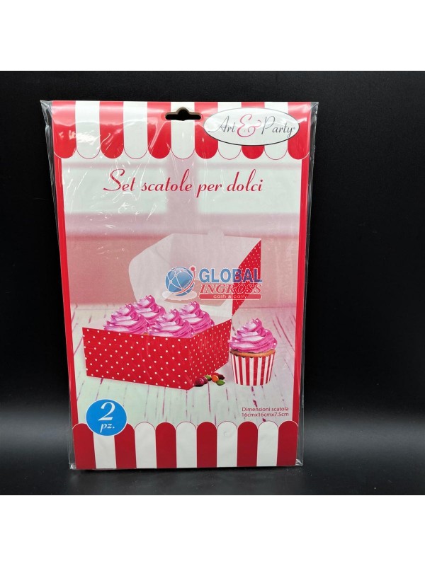 BOX P/CUPCAKE 2pz ROSSO