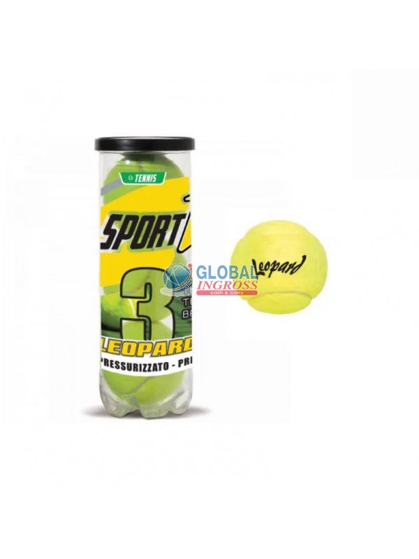 PALLINE TENNIS 3pz IN TUBO LEOPARD