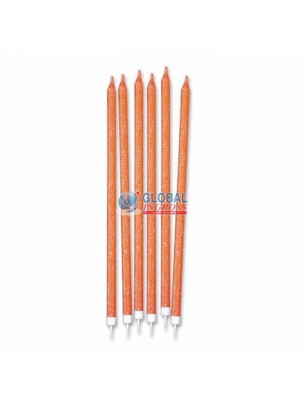 CANDELE MATITA GLITTER ARANCIO 12pz