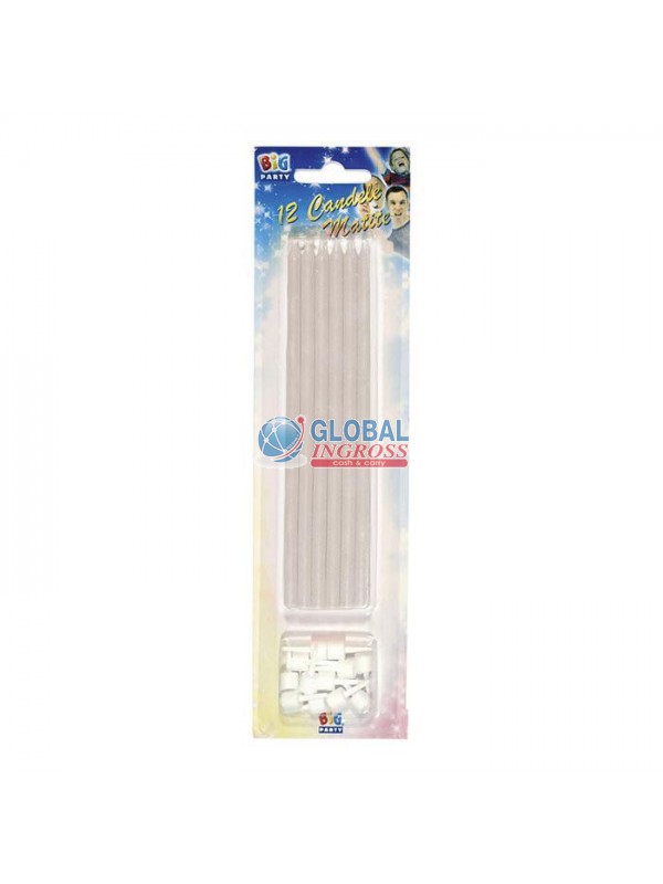 CANDELE MATITA BIANCO 12pz