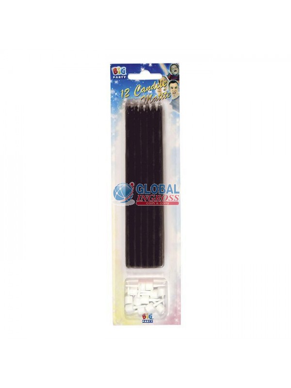 CANDELE MATITA NERO 12pz
