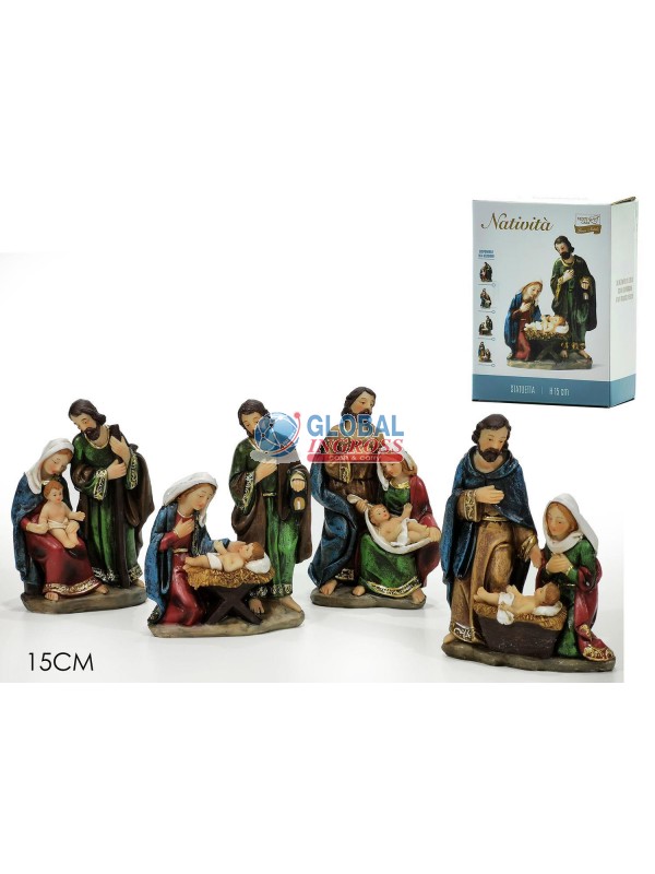 GRUPPO NATIVITA' SU BASE 15cm