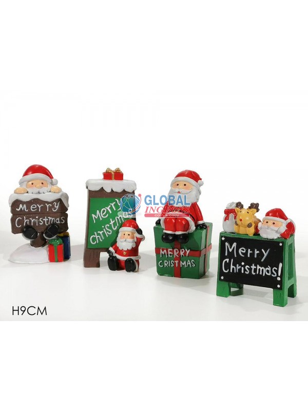 BABBO NATALE MERRY CHRISTMAS 9cm