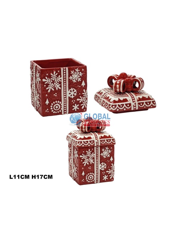 COFANETTO PACCO REGALO NATALE.- 17cm PAN DI ZENZERO