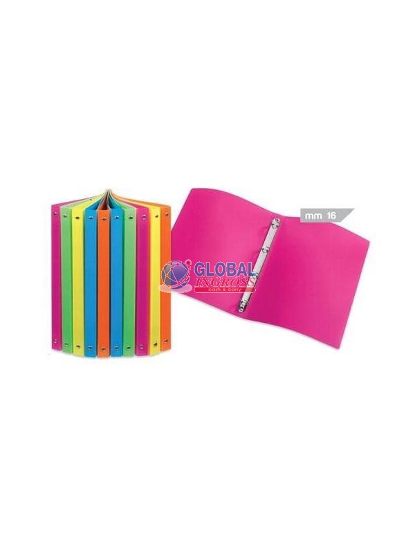 CARTELLA ANELLI D16 LACCATO FLUO COL.ASS.