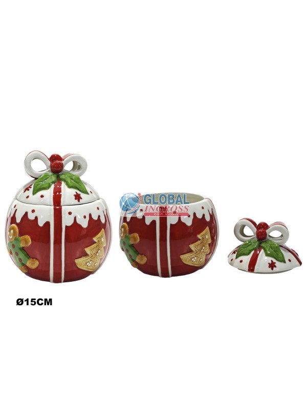 COFANETTO NATALE 15cm ROSSO