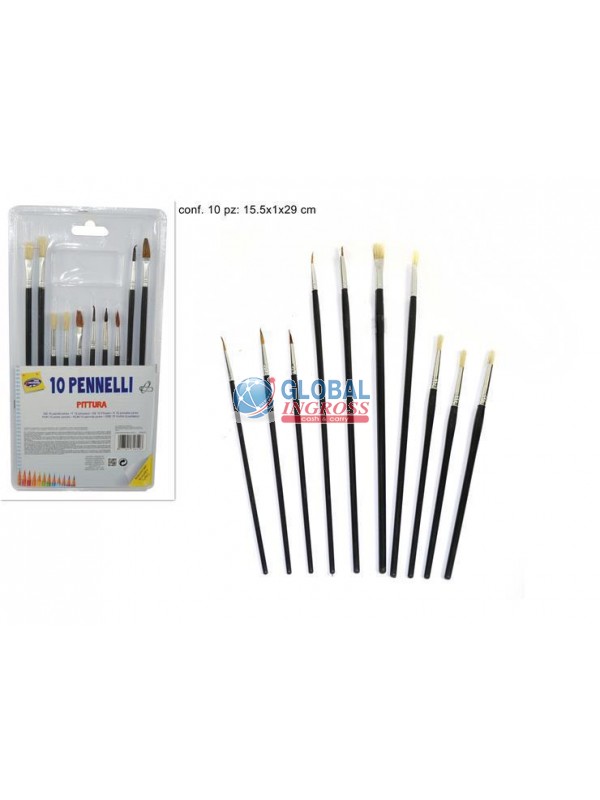 PENNELLI PITTURA 10pz BLISTER