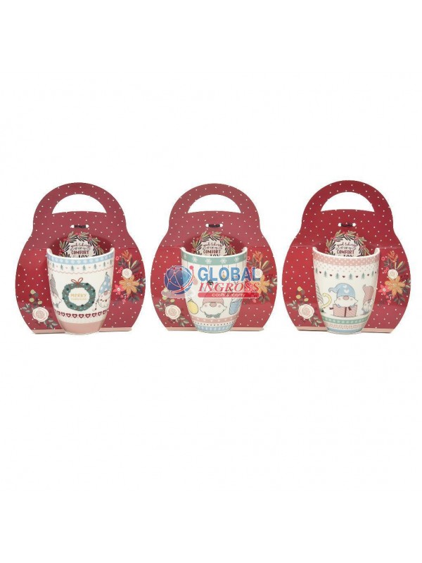 TAZZA PORCELLANA 340ml ASS. IN BOX REGALO