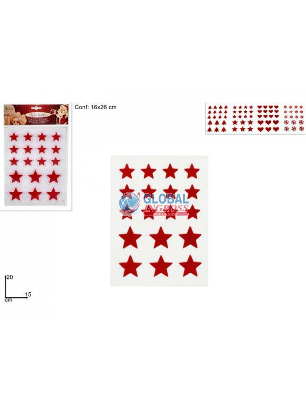 STICKERS ADESIVI ROSSO 15x20