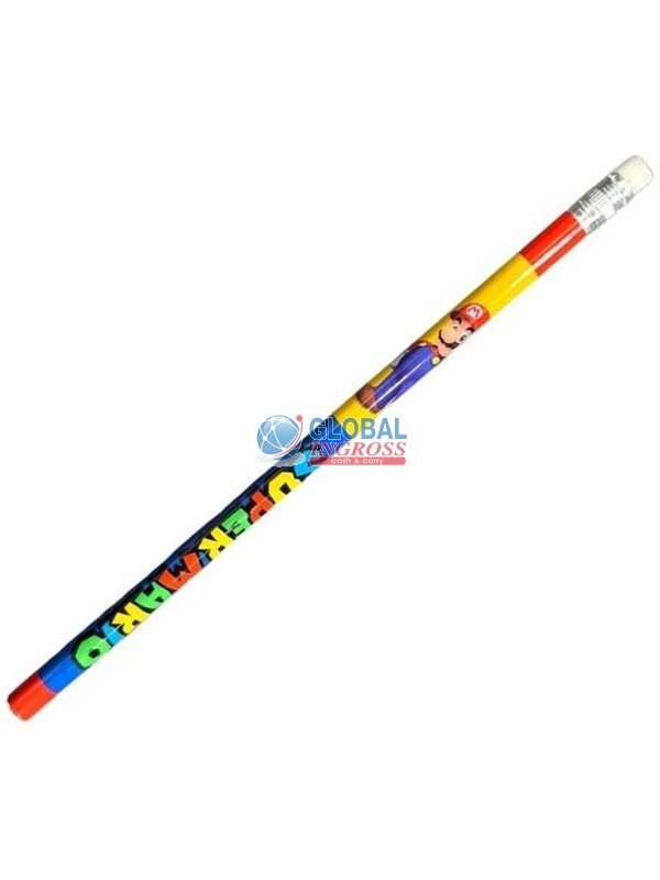 MATITA SUPERMARIO CON TOP IN GOMMA