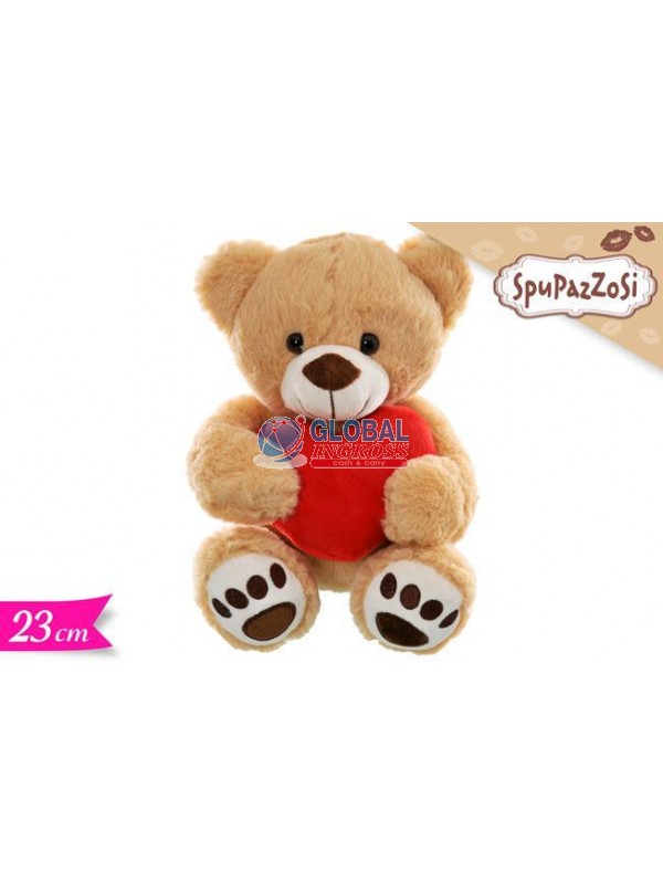 PELUCHE ORSO C/CUORE 23cm