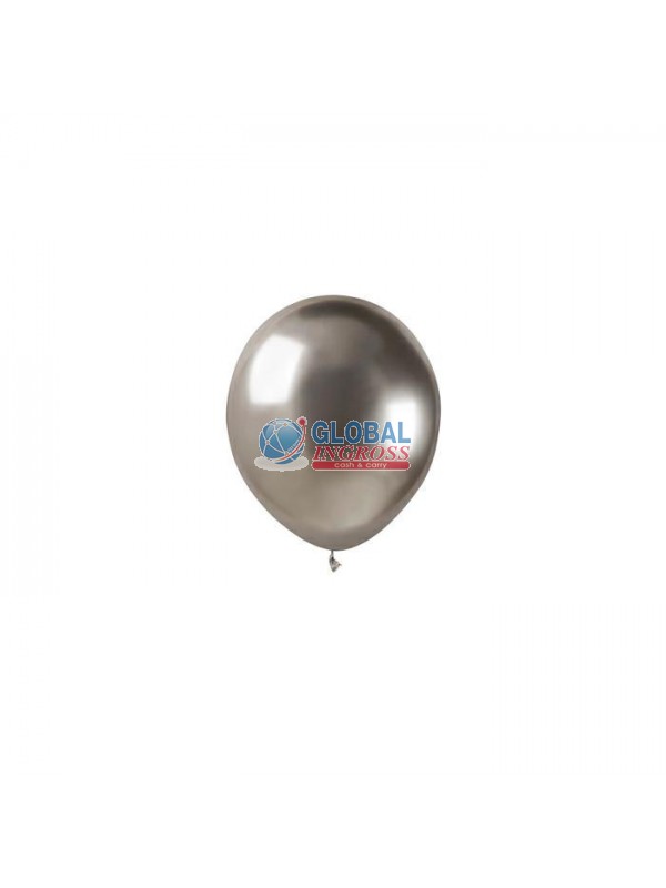 PALLONCINI GLOSSY 5'/13cm ARGENTO 50pz