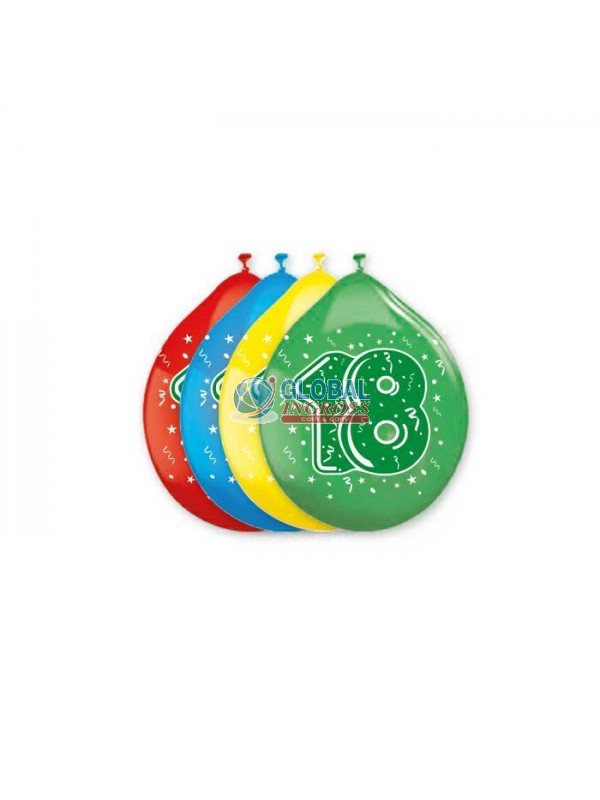 PALLONCINI MEDIUM 20pz 18 ANNI 10'/26cm