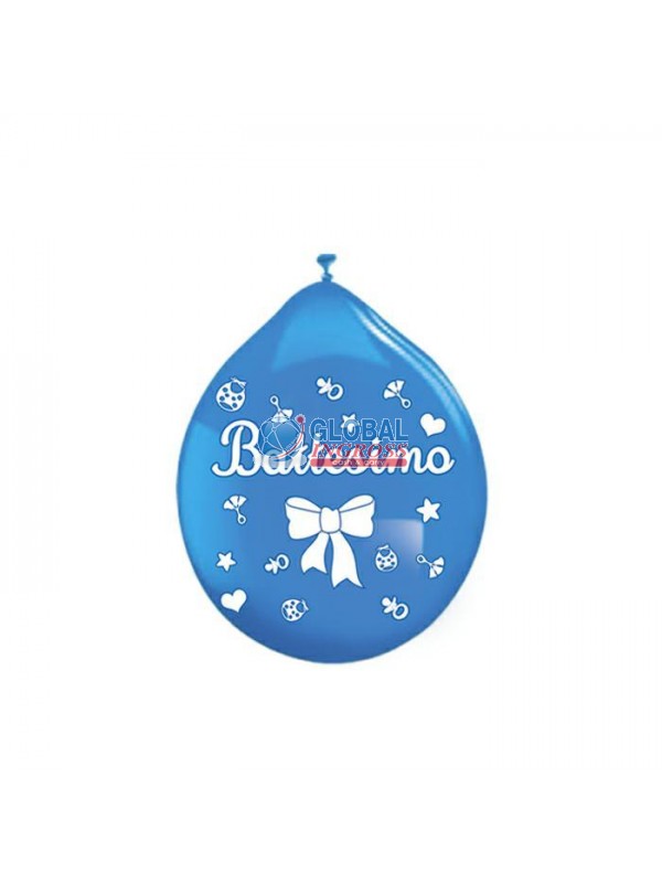 PALLONCINI MEDIUM 20pz BATTESIMO CELESTE 10'/26cm