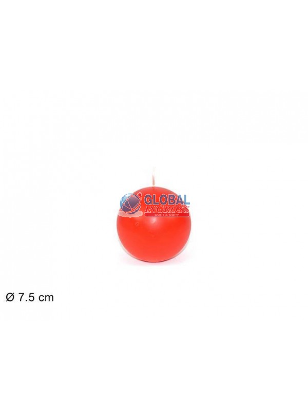 CANDELA PALLA 7,5cm ROSSO