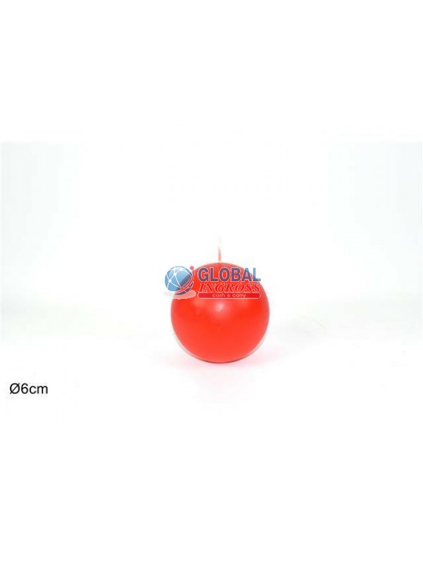 CANDELA PALLA ROSSO 6cm
